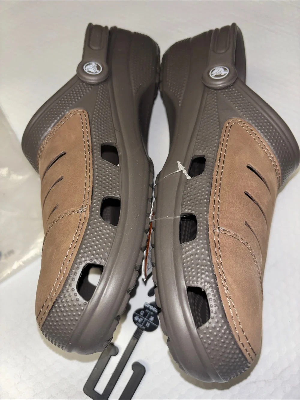 Men’s Stylish Slip On Bogota Crocs Chocolate Brown 11038-280 Size 12 NWT
